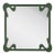 Fleur Home Carnival St. Roch Square Mirror in Duck Green, 30x30 For Sale