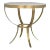 NOIR Byron Side Table in Antique Brass and Stone For Sale