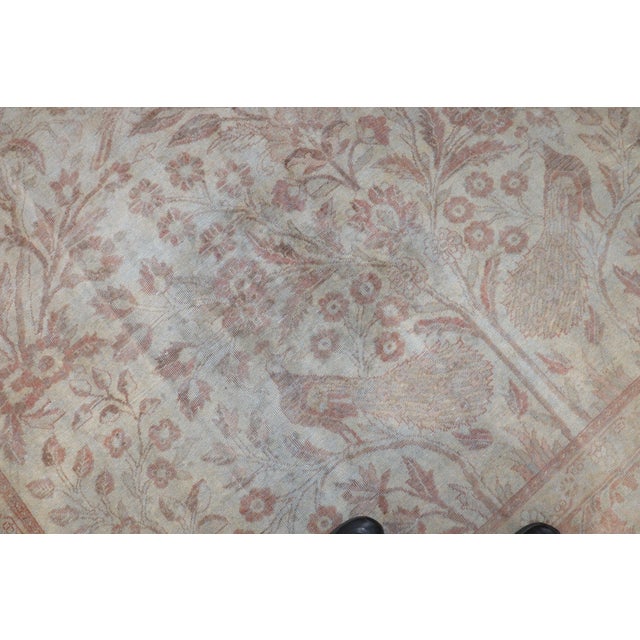 Brown Early 20th Century Zabihi Collection Room Size Indian Rug - 9'7" x 11'4" For Sale - Image 8 of 10