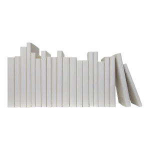 Decorative Books - Sand Oversized Paper Wrapped Books - Off White Books By The Foot