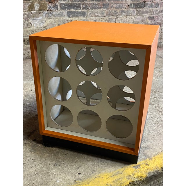 Funky Pop Art Cube Wine Rack End Table | Chairish