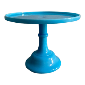 Vintage Blue Bristol Glass Cakeplate