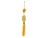 1990s Golden Yellow Clear Resin Crystal Cut Beads Tassel Art For Sale - Image 5 of 8