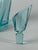 Glass Bohemian Geometric Aqua Crystal Decanter, Former Czechoslovakia, 1960s For Sale - Image 7 of 8