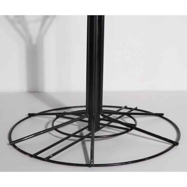 Arthur Umanoff Mid Century Wrought Iron Martini Glass Table For Sale - Image 4 of 8
