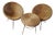 Rattan Armchairs and Coffee Table, Italy, 1950s, Set of 3 For Sale