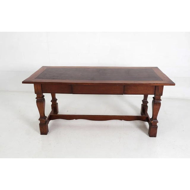 South Cone Home Handmade Traditional Leather topDesk For Sale - Image 11 of 17