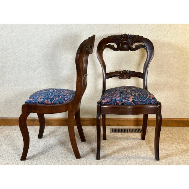 Victorian A Pair of Stunning 19th Century Balloon Back Side Chairs For Sale - Image 3 of 11