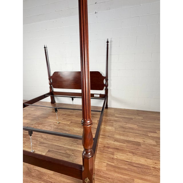 2000 - 2009 Stickley Solid Mahogany King Size 4 Post Poster Bed For Sale - Image 5 of 10