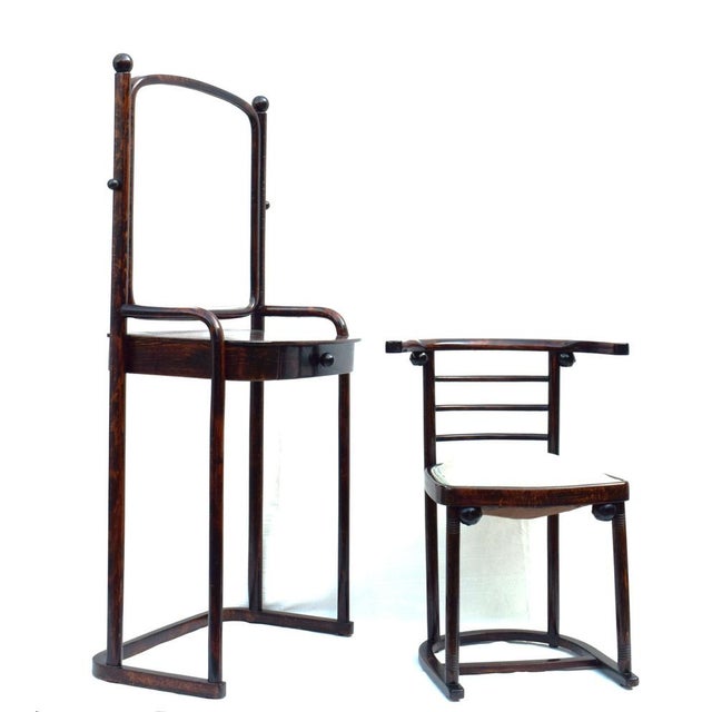Dressing Table Model 1134 and Armchair by Josef Hoffmann for Jacob & Josef Kohn, Vienna, 1906, Set of 2 For Sale - Image 10 of 10