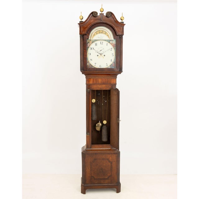 George IV Mahogany and Oak Longcase Clock, by Joseph Whiston For Sale - Image 12 of 17