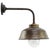 Vintage Industrial Brass with Clear Striped Glass Wall Light For Sale - Image 5 of 5
