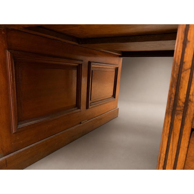 Monumental 19th Century Mahogany Campaign Partner’s Library Desk For Sale - Image 12 of 12
