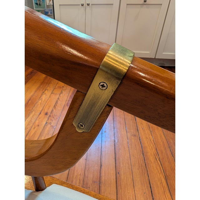 Wood Vintage Schnadig James Mont Style Horseshoe Chair - Mid Century Chinoiserie For Sale - Image 7 of 9