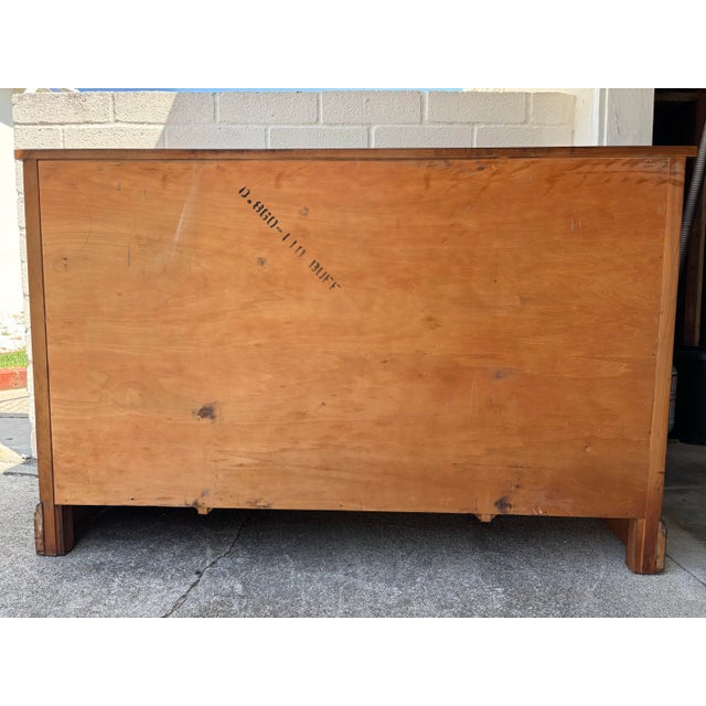 Traditional Bowfront Vintage Buffet, Server, or Bar Cabinet For Sale - Image 4 of 10
