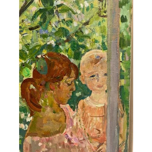 Modern Gleb Savinov, Mother's Day, 1977, Oil Painting, Framed For Sale - Image 3 of 11