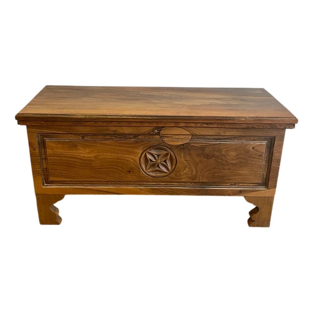 Antique French Trunk in Wood For Sale