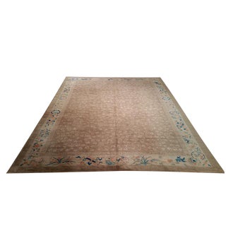 9′ × 11′8″ Antique Chinese Traditional Handmade Rug - Size Cat. 9x12 For Sale