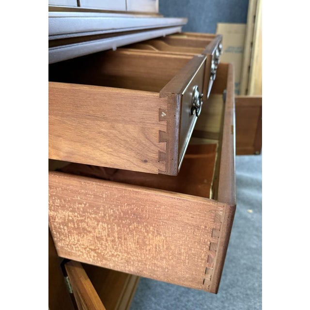 Vintage Craftique Solid Mahogany China Cabinet For Sale - Image 11 of 13