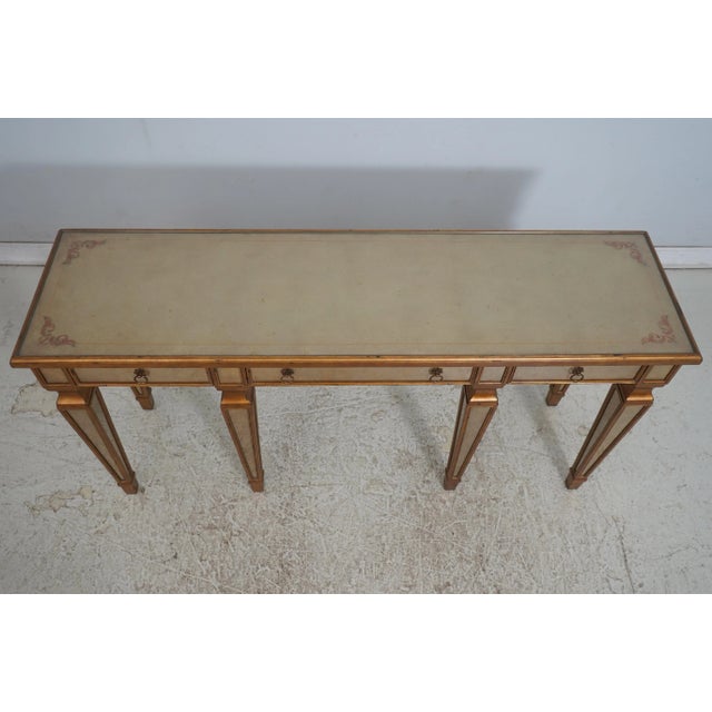 Theodore Alexander Eglomise Hollywood Regency Console Table For Sale - Image 12 of 18