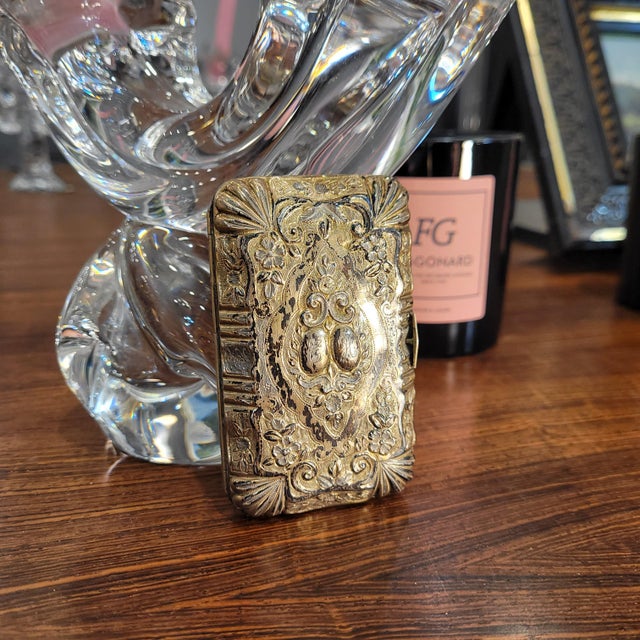 Snuffbox/cigarette case or jewelry box, gilt silver, napoleon iii, 19th century - france exquisite and refined french gilt...