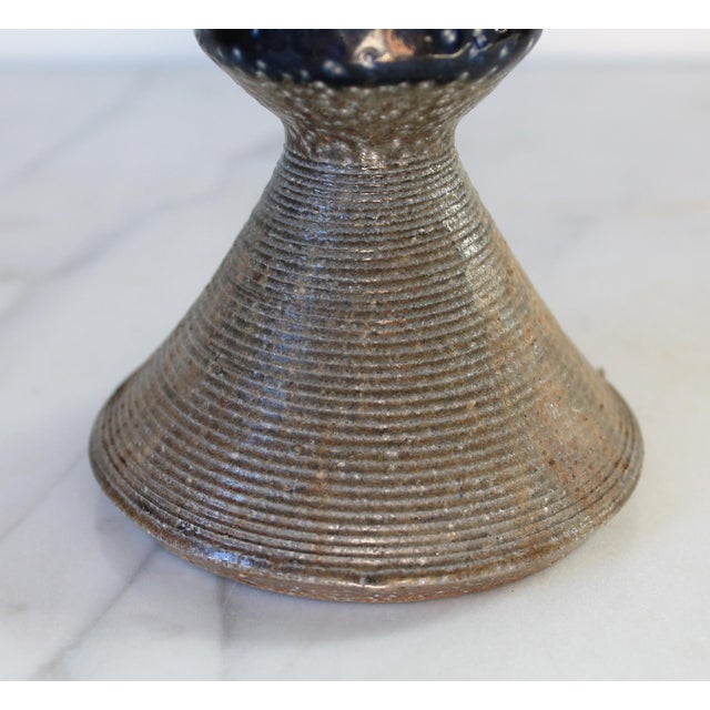 Vintage Studio Pottery Candle Holder For Sale - Image 4 of 6