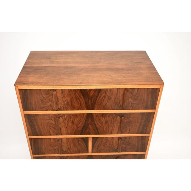 Brown Art Deco Figured Walnut Chest of Drawers, 1930s For Sale - Image 8 of 12
