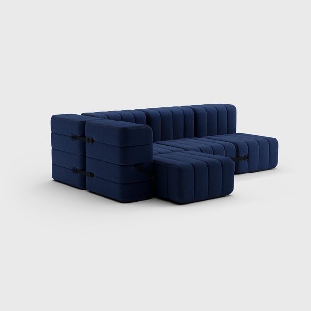 Modular Three-Seater Sofa in Jet Fabric by Ambivalenz, Set of 9 For Sale - Image 6 of 18