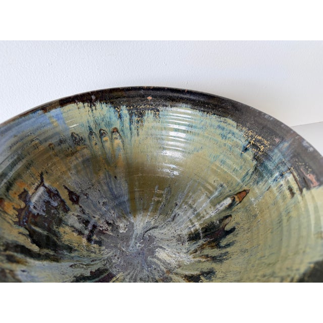 1980s Vintage Mess Handmade Studio Pottery Ceramic Bowl – Signed For Sale - Image 10 of 12