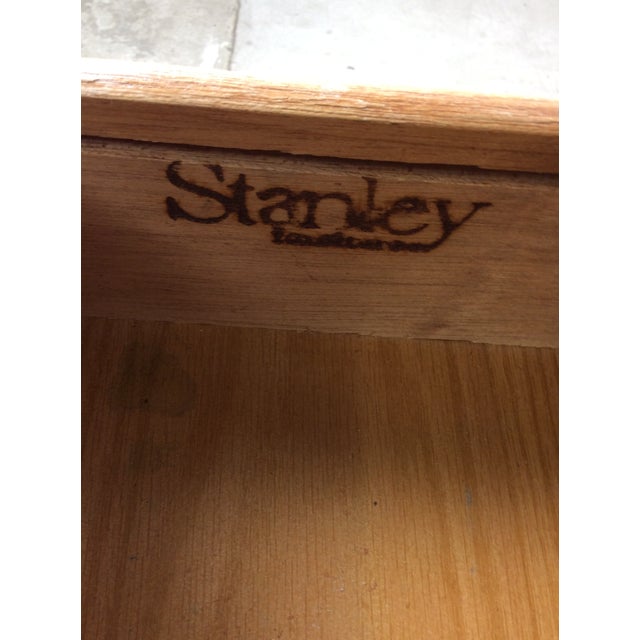 Vintage Campaign Style Tall Cabinet With Lighted Shelving by Stanley For Sale - Image 10 of 17