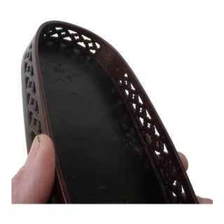 Antique Chinese Pireced Wooden Box For Sale