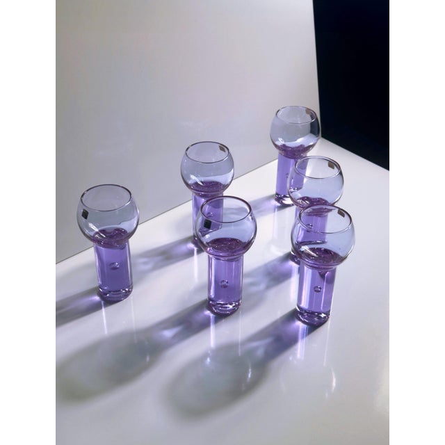 Chameleon Aperitif Glasses by Sergio Asti for Arnolfo di Cambio, 1970s, Set of 6, in Flawless conditions. Designed 1970 to...