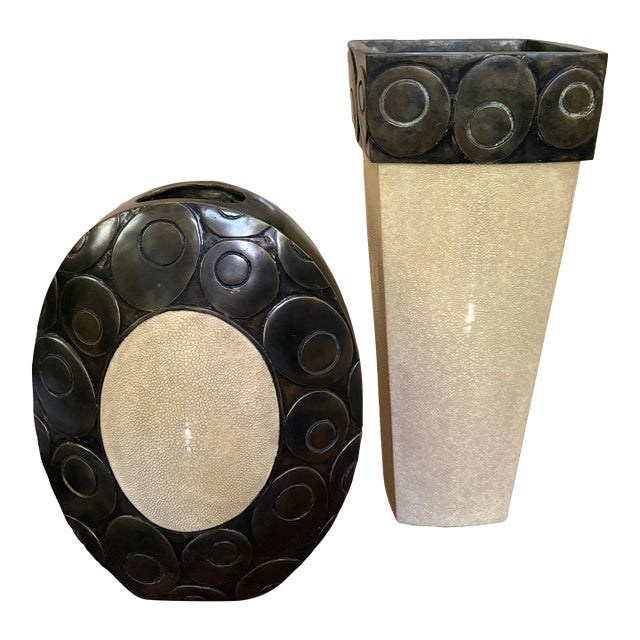 Pair of R & Y Augousti Vases For Sale