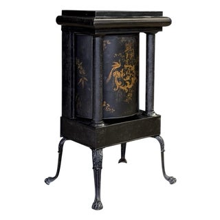 Early 19th Century Neoclassical Japanned Tole and Iron Rotating Plate Warmer For Sale