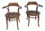 Bent Beechwood Desk Chairs with Pyrographed Seats from Thonet, 1930s, Set of 2 For Sale