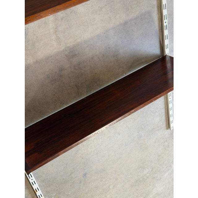 Danish Rosewood Wall Unit Scandinavian Shelving System in Style of Kai Kristiansen Mid Century For Sale - Image 9 of 10