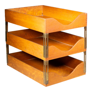 Antique Globe-Wernicke Three-Tier Office Tray c.1911
