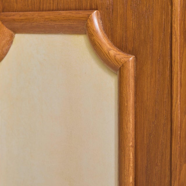 French Cerused Oak Parchment Cabinet in the Style of Jean-Charles Moreux, 1940s For Sale - Image 10 of 11