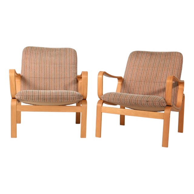 Swedish Armchairs from Ire Möbler in Beech, 1960s, Set of 2 For Sale