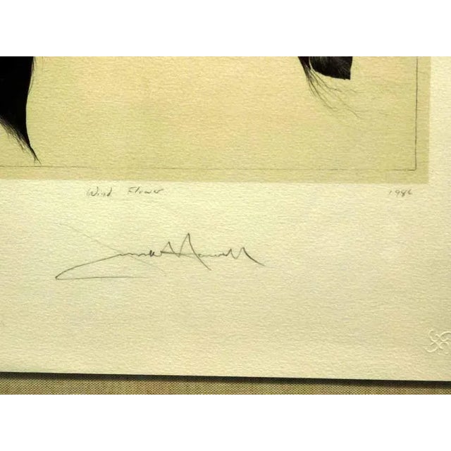 Impressionist 1990s Frank Howell "Wild Flower" Lithograph Framed Hand Signed With Custom Frame For Sale - Image 3 of 4