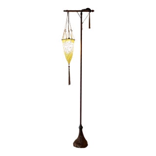 1990s Fortuny Cesendello Silk Floor Lamp For Sale