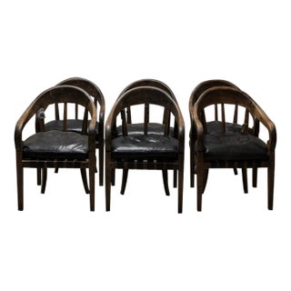 Set of 6 Lucca Studio, Winslow Dining Arm Chairs For Sale