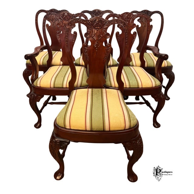 American Vintage Chippendale Style Mahogany Dining Chairs - Set of 6 For Sale - Image 3 of 10