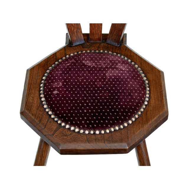 Early 20th century oak arts and crafts childs chair circa 1920. Small children’s chair in the arts and crafts style....