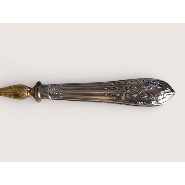 Gold Louis XVI Silver Pie Server from Brosse & Cie, 1890s For Sale - Image 8 of 13