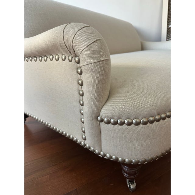 Ecru George Smith Jules 7ft Sofa For Sale - Image 8 of 12