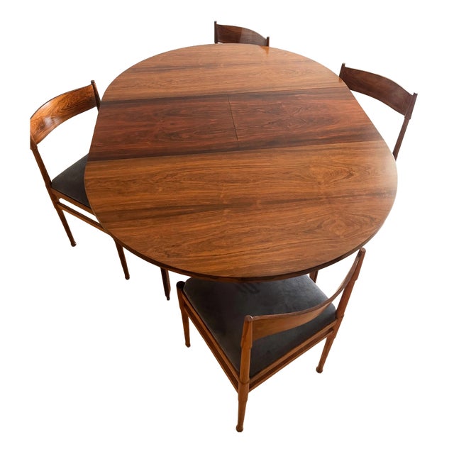 Mid-Century Dining Table and Chairs, 1960s, Set of 5 For Sale
