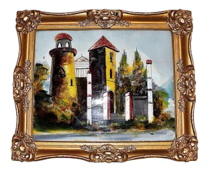 Early 20th Century Reverse-Painted Glass Art