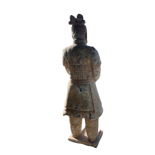 Large Statue of General of the Terracotta Army Emperor Qin, 1990s, Plaster For Sale - Image 18 of 18
