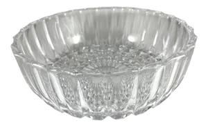 Vintage Cut Crystal Hollywood Regency Large Salad Serving Bowl